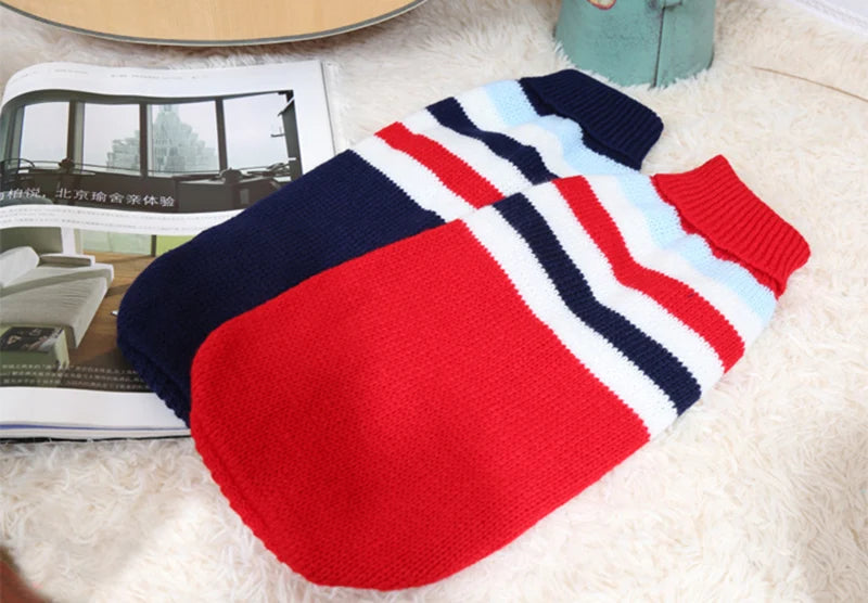 Christmas Elk Puppy Big Dog Sweater for Medium Large Dogs Winter Stripe Pet Clother for Pitbull Greyhound Overalls Pets Clothing