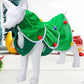 2021 New Pet Sweatshirt Clothes Dog Sleeveless Sweater Green Christmas Tree Clothes Velvet Cloth Comfortable Dog Clothes Outfit