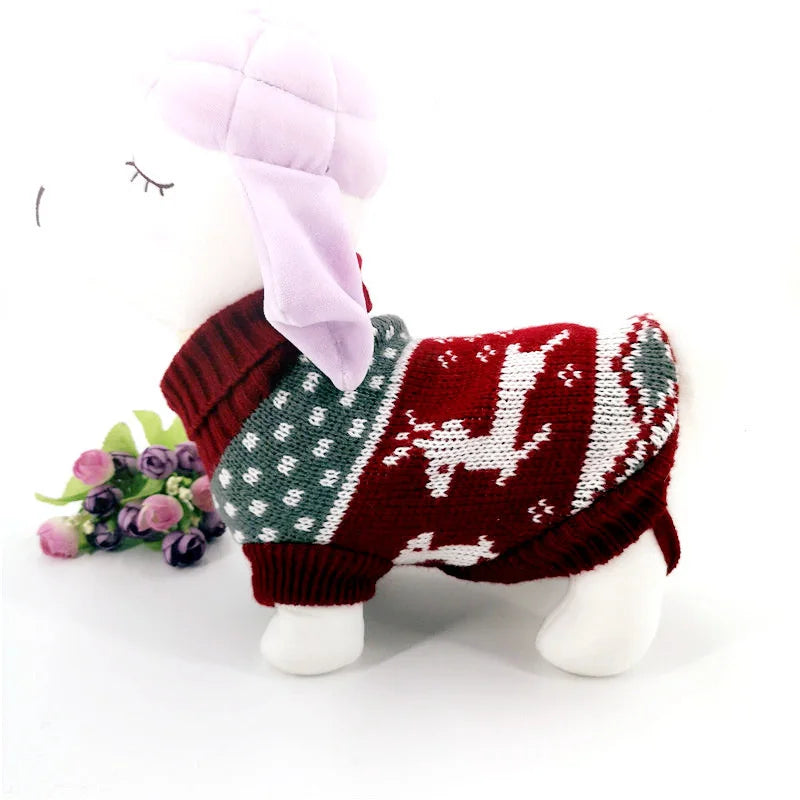 New Year Chrismas Cute Pet Sweater for Small Dogs Cats Winter Puppy Dog Clothes for Chihuahua Dachshund Clothing sweter dla psa