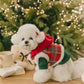 Windproof Pet Dog Jacket Winter Coat Detachable Hat Cold Weather Dog Vest Red Plaid Puppy Hoodie Sweater Clothing Outfits