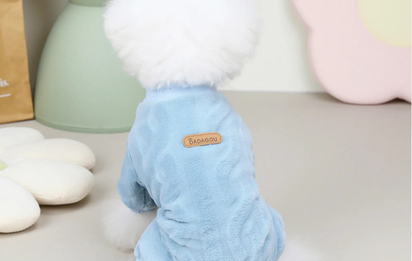 Pet Four Leg Sweater Cat Dog Clothes Autumn and Winter New One-piece Suit Pet Fried Dough Twists Four Leg Coat Dog Pajamas