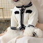 Pet Clothes Warm Winter Medium Small Dog Knitted Sweater Luxury Designer Cardigan Jewelry Decoration Kitten Puppy Coat Poodle