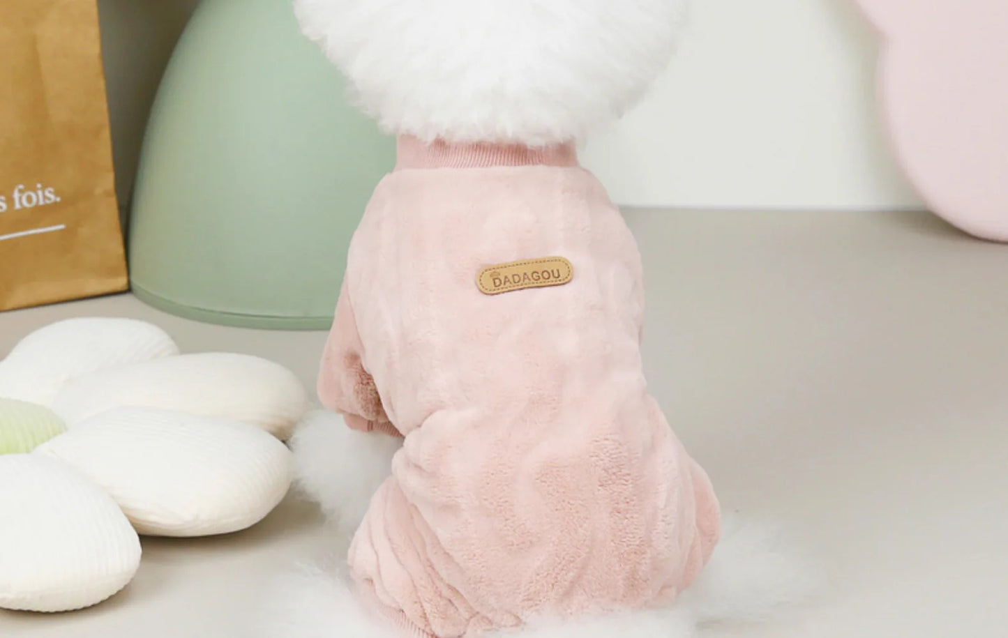 Pet Four Leg Sweater Cat Dog Clothes Autumn and Winter New One-piece Suit Pet Fried Dough Twists Four Leg Coat Dog Pajamas