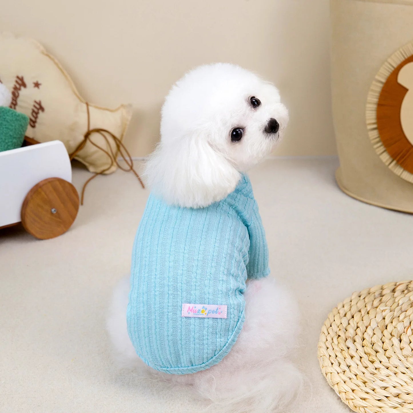 New Dog Sweater Turtleneck Base Shirt Long Sleeve Warm Dog Clothes To Prevent Hair Loss Cat Clothes Fashion Design Pet Clothing